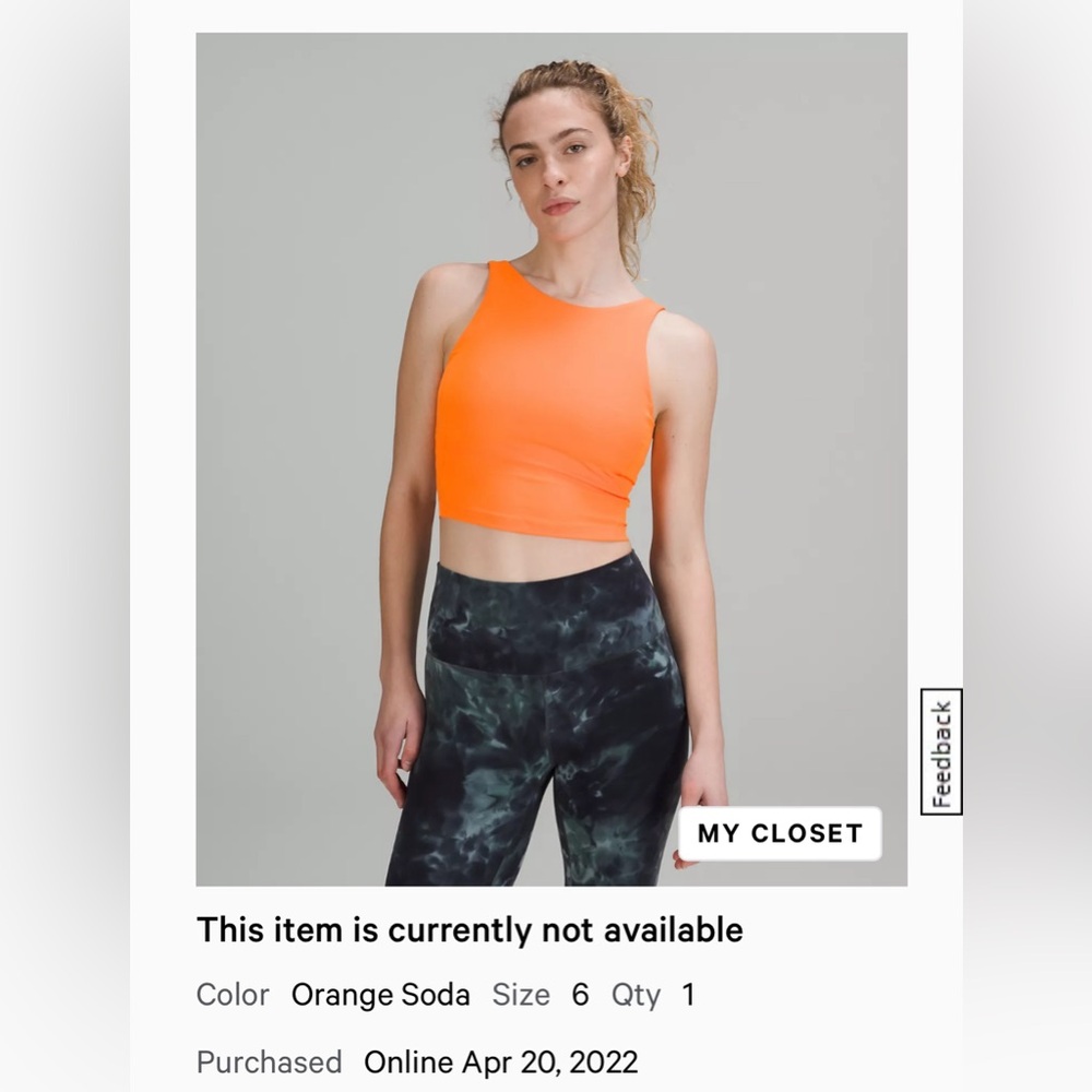 lululemon align high neck Orange Soda High-Neck Sports Bra